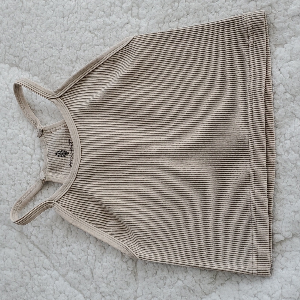 NWOT Free People Movement Happiness Runs Crop Brushed Taupe